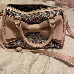 Betsey Johnson sequin bow bag